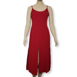 Dress the Population Devon Crepe Midi Dress Womens Medium Red